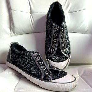 Coach Sneakers Black and Silver 7
